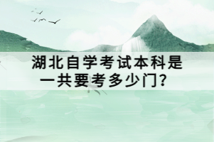 湖北自學考試本科是一共要考多少門？