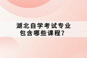 湖北自學考試專業(yè)包含哪些課程？