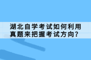 湖北自學(xué)考試如何利用真題來(lái)把握考試方向？