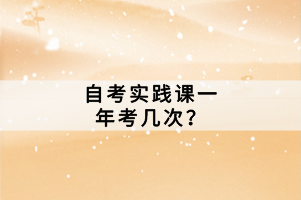 自考實(shí)踐課一年考幾次？