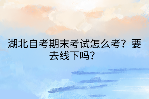 湖北自考期末考試怎么考？要去線下嗎？