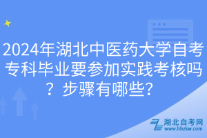 2024年湖北中醫(yī)藥大學(xué)自考專(zhuān)科畢業(yè)要參加實(shí)踐考核嗎？步驟有哪些？