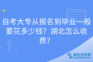 自考大專(zhuān)從報(bào)名到畢業(yè)一般要花多少錢(qián)？湖北怎么收費(fèi)？