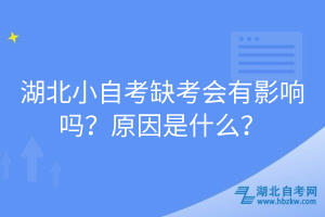湖北小自考缺考會有影響嗎？原因是什么？