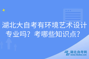 湖北大自考有環(huán)境藝術(shù)設(shè)計(jì)專業(yè)嗎？考哪些知識(shí)點(diǎn)？