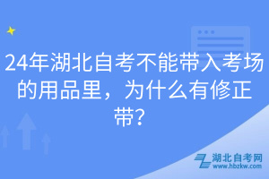 24年湖北自考不能帶入考場的用品里，為什么有修正帶？