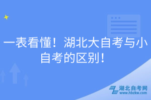 一表看懂！湖北大自考與小自考的區(qū)別！