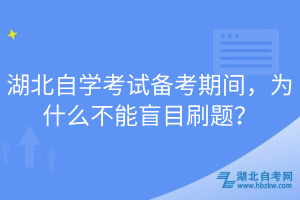 湖北自學(xué)考試備考期間，為什么不能盲目刷題？
