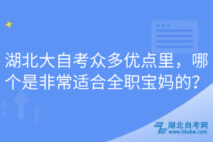 湖北大自考眾多優(yōu)點(diǎn)里，哪個(gè)是非常適合全職寶媽的？