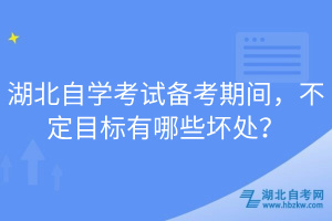 湖北自學考試備考期間，不定目標有哪些壞處？