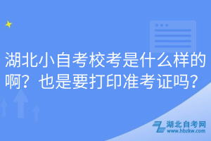 湖北小自考?？际鞘裁礃拥陌?？也是要打印準(zhǔn)考證嗎？