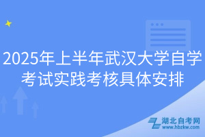 2025年上半年武漢大學(xué)自學(xué)考試實踐考核具體安排