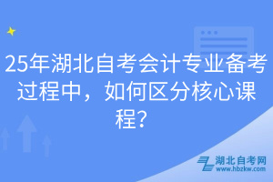 25年湖北自考會計專業(yè)備考過程中，如何區(qū)分核心課程？