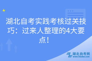 湖北自考實(shí)踐考核過(guò)關(guān)技巧：過(guò)來(lái)人整理的4大要點(diǎn)！