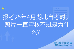 報(bào)考25年4月湖北自考時(shí)，照片一直審核不過是為什么？