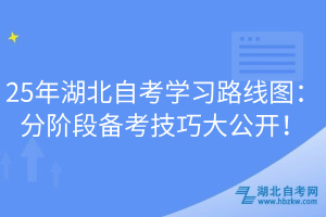 25年湖北自考學(xué)習(xí)路線圖：分階段備考技巧大公開！