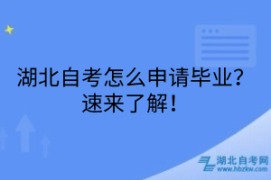 湖北自考怎么申請畢業(yè)？速來了解！