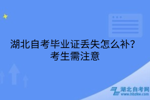 湖北自考畢業(yè)證丟失怎么補(bǔ)？考生需注意