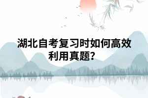 湖北自考復習時如何高效利用真題？