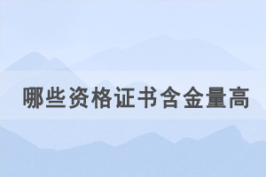 通過自考學(xué)歷考取哪些資格證書含金量高,好就業(yè)? 通過自考學(xué)歷考取哪些資格證書含金量高,好就業(yè)?