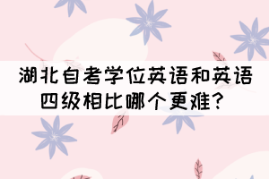 湖北自考學位英語和英語四級相比哪個更難？