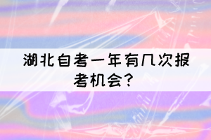 湖北自考一年有幾次報考機(jī)會？