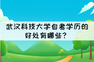 武漢科技大學(xué)自考學(xué)歷的好處有哪些？
