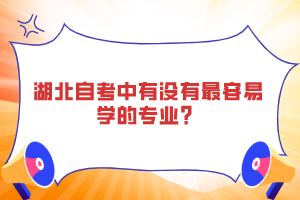 湖北自考中有沒有最容易學的專業(yè)？