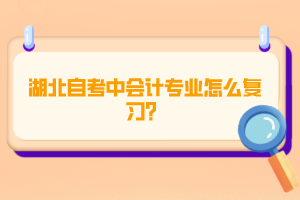 湖北自考中會計專業(yè)怎么復(fù)習？