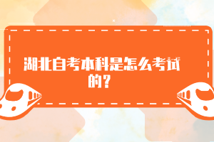 湖北自考本科是怎么考試的？