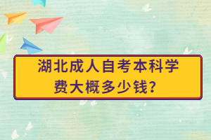 湖北成人自考本科學(xué)費(fèi)大概多少錢(qián)？