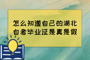 怎么知道自己的湖北自考畢業(yè)證是真是假？