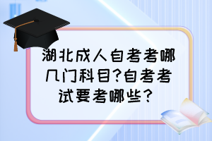 湖北成人自考考哪幾門科目?自考考試要考哪些？