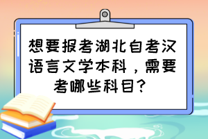 想要報(bào)考湖北自考漢語言文學(xué)本科，需要考哪些科目？