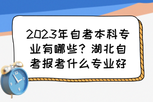 2023年自考本科專業(yè)有哪些？湖北自考報考什么專業(yè)好？