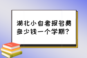 湖北小自考報(bào)名費(fèi)多少錢一個(gè)學(xué)期？