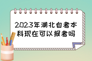 2023年湖北自考本科現(xiàn)在可以報(bào)考嗎？