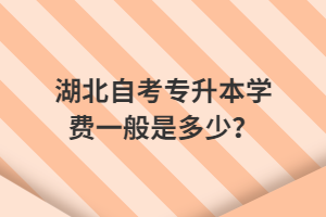 湖北自考專升本有學位證書嗎？