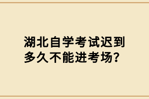 湖北自學(xué)考試遲到多久不能進(jìn)考場？