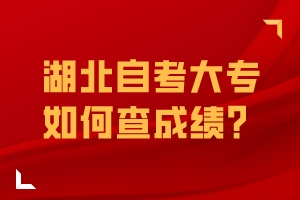 湖北自考大專如何查成績(jī)？