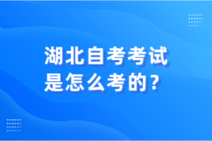 湖北自考考試是怎么考的？