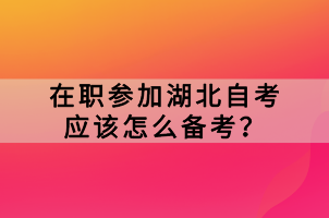 在職參加湖北自考應該怎么備考？