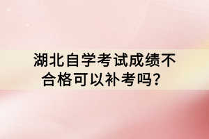 湖北自學(xué)考試成績不合格可以補(bǔ)考嗎？