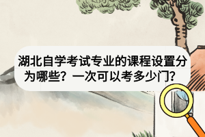 湖北自學(xué)考試專業(yè)的課程設(shè)置分為哪些？一次可以考多少門？