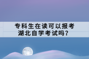 ?？粕谧x可以報考湖北自學(xué)考試嗎？