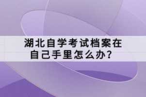 湖北自學(xué)考試檔案在自己手里怎么辦？