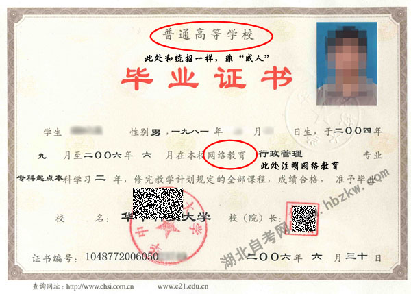 網(wǎng)絡教育畢業(yè)證書