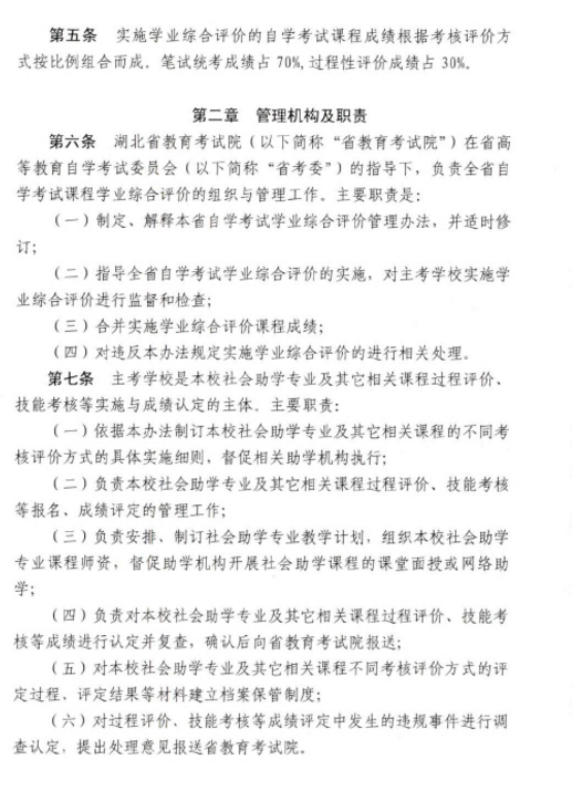 2019年湖北自考修訂《自考社會(huì)助學(xué)課程學(xué)業(yè)綜合評(píng)價(jià)管理辦法》通知