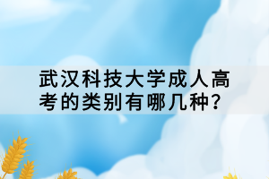 武漢科技大學(xué)成人高考的類別有哪幾種？