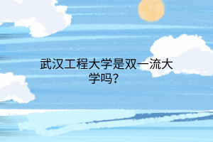 武漢工程大學(xué)是雙一流大學(xué)嗎？